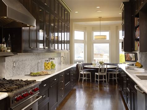 Let the expert professionals at cabinet connect show you just how fabulous a room in your home can look while staying within your budget. Chocolate Brown Cabinets - Contemporary - kitchen ...