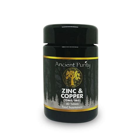 Zinc And Copper 15mg 1mg 60 Caps Food State Ancient Purity