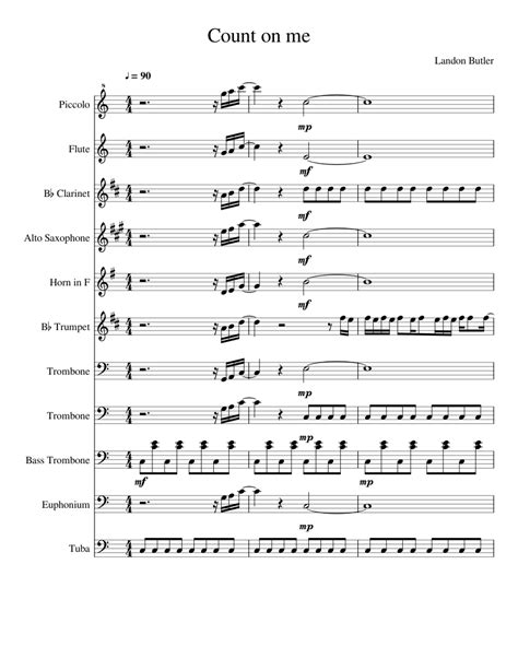 Count on me (album), by judah kelly, 2017. Count on me (Band) Sheet music for Flute, Clarinet ...