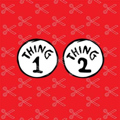Thing 1 And 2 Logo Svg