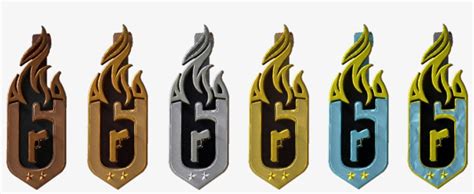 Rainbow Six Ranked Charms Transparent Png 1040x400 Free Download On