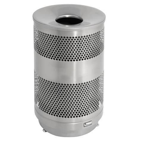 And if you have a pretty decorative scheme trashcan has simple, metal lid. Suncast MTCPERF33 33 Gallon Stainless Steel Decorative Perforated Outdoor Trash Can