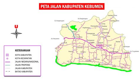 Gambar Peta Kabupaten Kebumen Lengkap Jawa Tengah Web Sejarah
