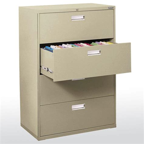 10 best 4 drawer file cabinet with lock. Sandusky 600 Series 36 in. W 4-Drawer Lateral File Cabinet ...