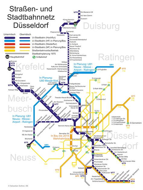 Stadtbahn Dusseldorf Metro Map Germany Mapa Del Metro Dusseldorf