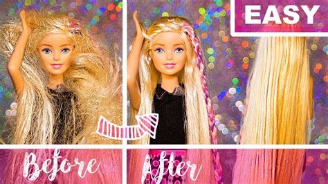 How do i make barbie hair wavy? HOW TO FIX DOLL HAIR - EASY TUTORIAL with NO fabric ...