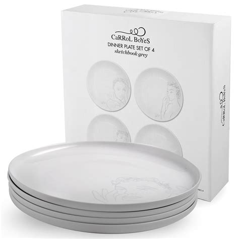 Carrol Boyes Dinner Plate Set Of Sketchbook Grey Buy Online In