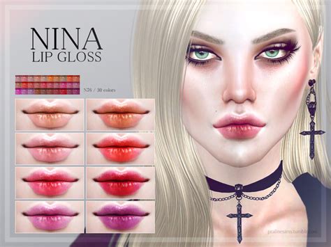 Nina Lip Gloss N76 By Pralinesims At Tsr Sims 4 Updates