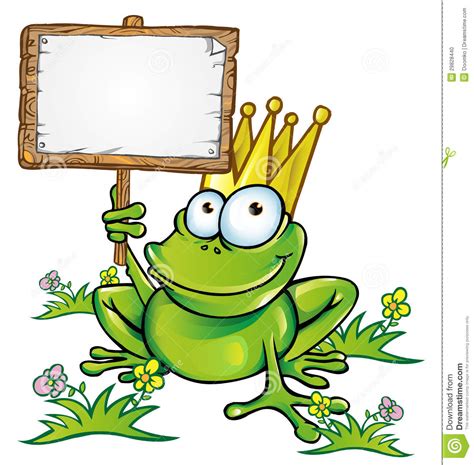 Frog With Signboard Stock Photo Image 29828440