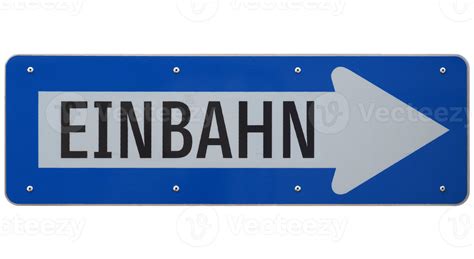 German One Way Street Sign Transparent Png Right Arrow 13754836 Png