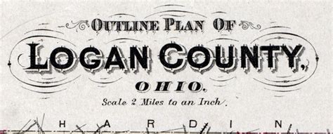 1890 Map Of Logan County Ohio Etsy