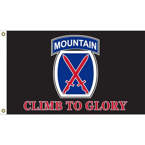 Us Army 10th Mountain Division Climb To Glory Flag 3x5 Michaels