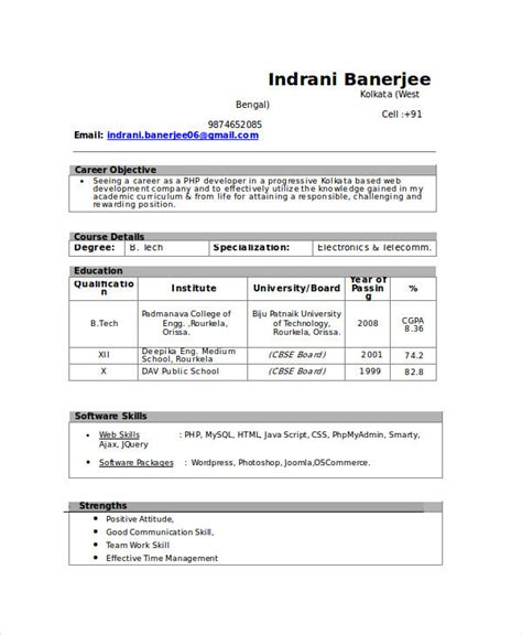 resume writing examples samples