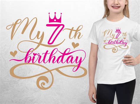 Wall Décor Home Décor Home And Living 7 Years Old Birthday Svg Cutting
