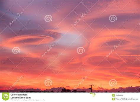 Amazing Orange Sunset Stock Photo Image Of Contrast