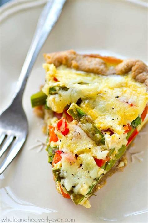 Roasted Red Pepper Asparagus Cheddar Quiche Recipe Stuffed Peppers