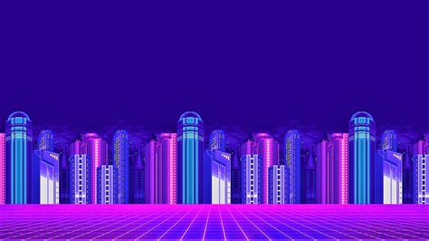 5091523 1920x1080 City Pixel Art Artistic Neon Building