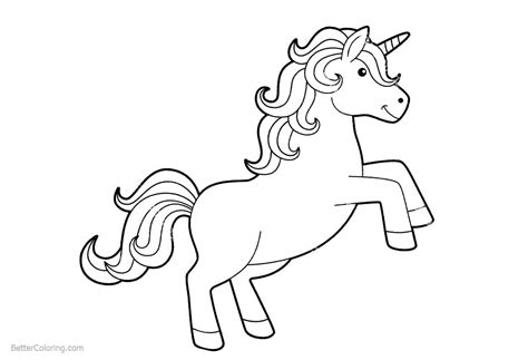 Detailed unicorn coloring page for adults. Simple Coloring Pages of Unicorn - Free Printable Coloring ...