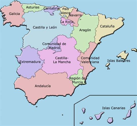 Autonomías Provincias Y Capitales De España El Lingüístico