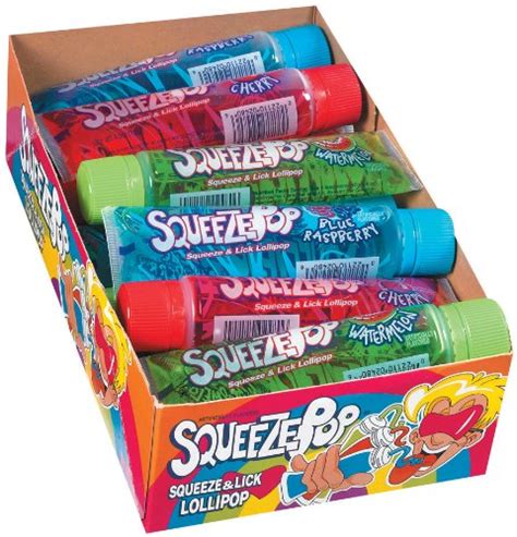 Hubba Bubba Squeeze Pop Assorted Sweet Lollipops Pack Of 18 The