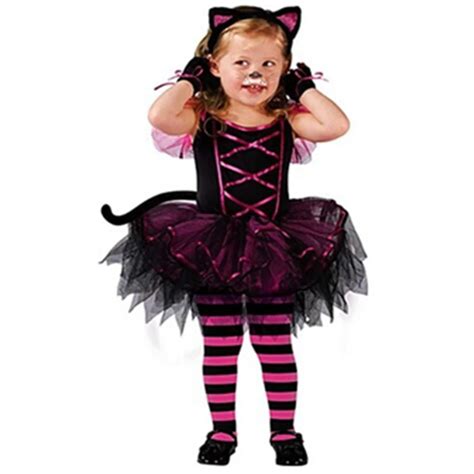 Popular Cute Cat Fancy Dress Halloween Cat Child Party Girls Black