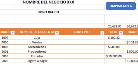 Libro Diario En Excel Blog Aplica Excel Contable