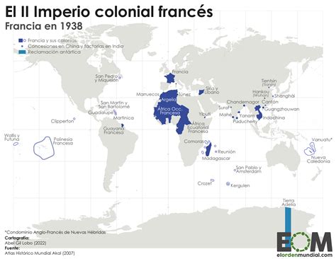 El Mapa Del Ii Imperio Colonial Francés Mapas De El Orden Mundial Eom