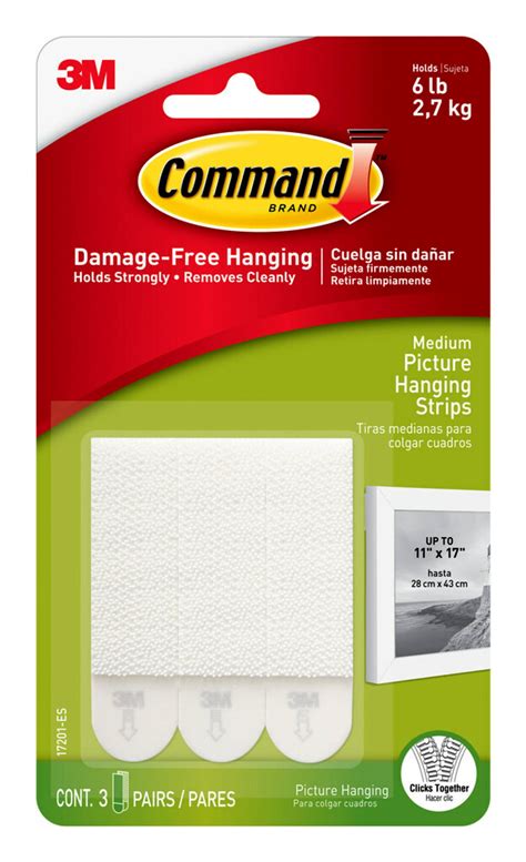 3M Command Picture Hanging Strips, Medium, White, 3/Pkg. - Walmart.com