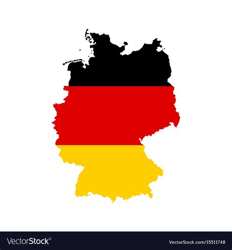 Germany Outline And Flag Royalty Free Vector Image
