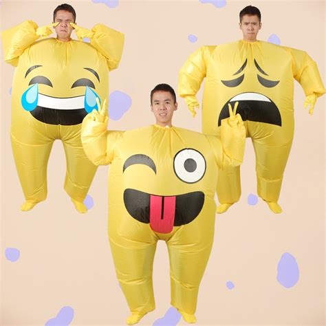 Emoji Inflatable Costume With Mask Love Eyes Emotion Cosplay Costumes