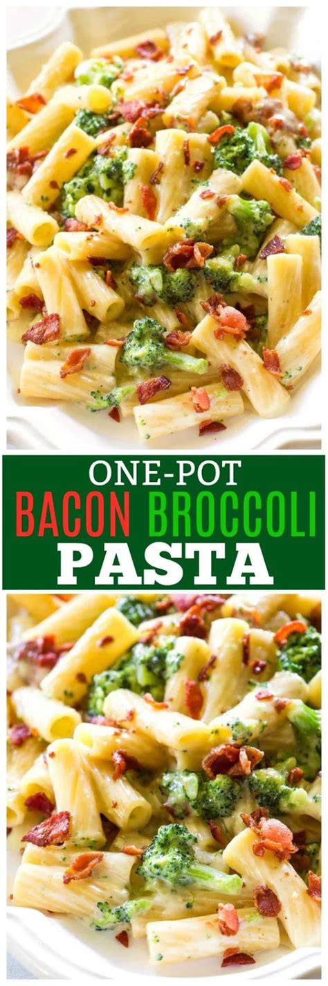 One Pot Bacon Broccoli Pasta THE BEST RECIPE OPTIONS