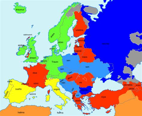 Linguistic Distribution In Europe Dream Sen European Languages