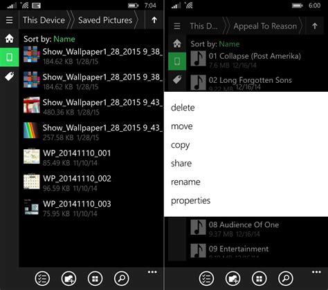 File Explorer In Windows 10 For Phone Video Tour Windows Central