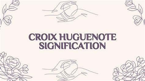 Croix Huguenote Signification Résolu Ame Jumelle