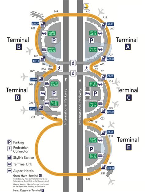 Dallas Fort Worth Airport Terminal Map Terminal Map