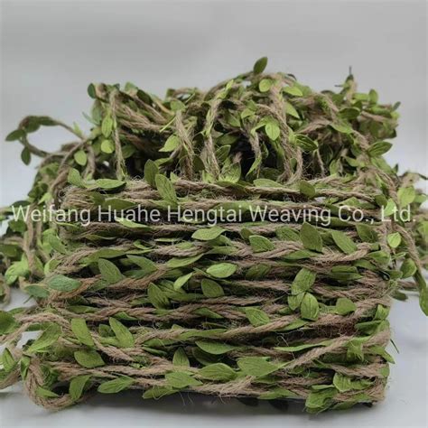 Colorful Jute Rope Decoration Leaves Rattan Ropes Decorative Walls