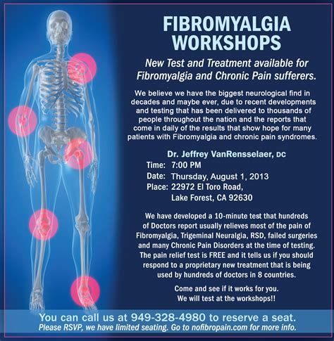 Free Fibromyalgia And Chronic Pain Workshop Thursday August 1 700pm
