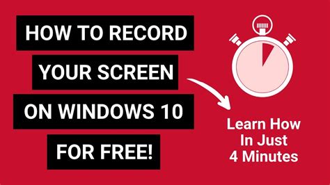 How To Record Your Screen On Windows 10 For Free Youtube