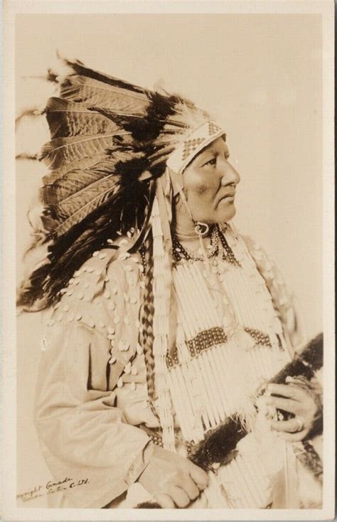 Indian Chief W Rifle Indigenous Native American Gowen Sutton Rppc Postcard E66 Topics