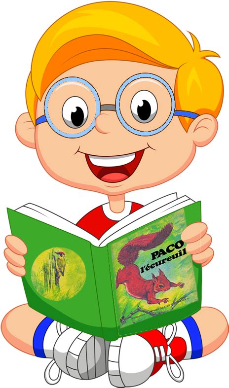 Illustrator Of Children Png And Clipart Cartoon Kid Reading