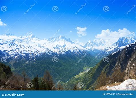 Mont Blanc From Swiss Part Stock Image Image Of Landscape 33824121