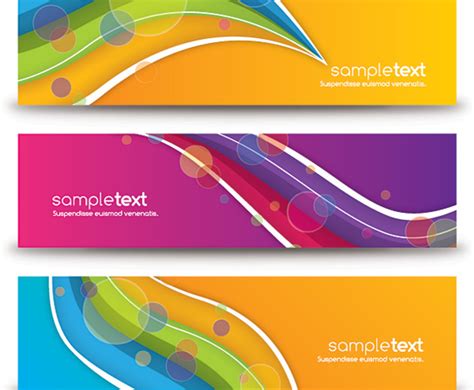 Colorful Abstract Banners Vector Art Graphics Freevector Com