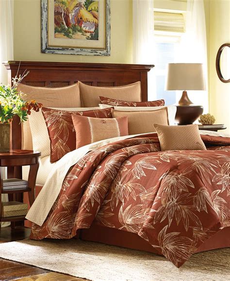 Tommy bahama goes a bit southwestern with the casa luis cotton comforter set. Tommy Bahama Caya Coco RUST Palm 4 PC Queen Comforter Set ...