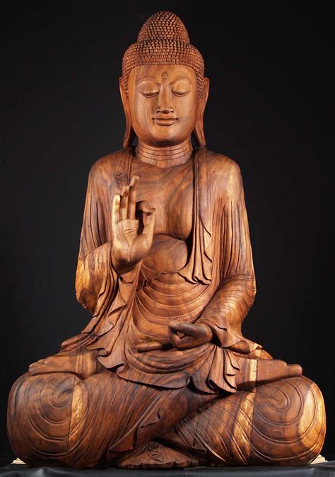 Large Wooden Teaching Buddha Statue 78 67bw6 Hindu Gods And Buddha