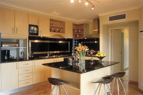 Interior sketch of modern kitchen with island. Fresh and Modern Interior Design Kitchen