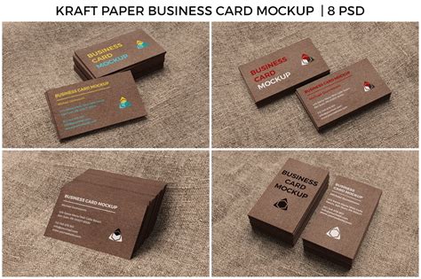 Kraft Paper Business Card Mockup ~ Product Mockups ~ Creative Market