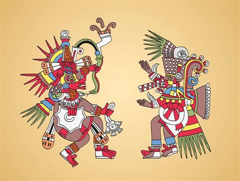 Dioses Aztecas Para Colorear Archivos Revista Yaconic