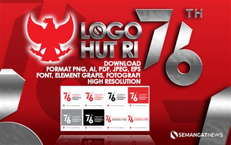 LOGO Hut RI 76 Format PNG, AI, PDF, JPEG, EPS beserta Font Untuk
