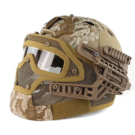 G4 System Tactical Pj Military Helmet Fullface With Protective Goggle