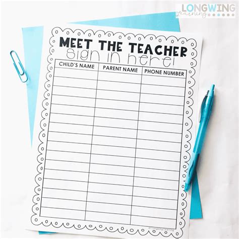 Meet The Teacher With Stations Longwing Learning